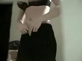 Busty blonde princess gets caught on camera changing clothes