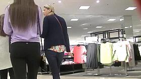 Teen Purple at Mall w mom