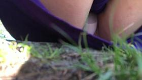 sitting upskirt in the park