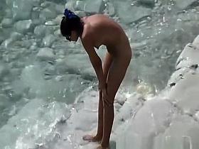 Tanned nudist fucked by big cock
