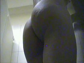 Voyeur video from changing room with sexy round booty