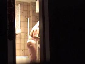 Hidden cam. Wife washes her cunt and asshole.