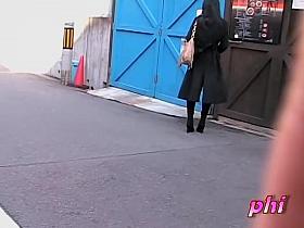 Hot business Asian lady got sharked in Japan on her way home