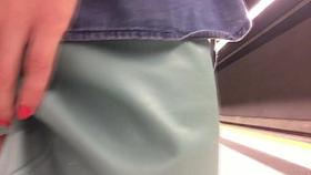 Upskirt pussy showing in metro