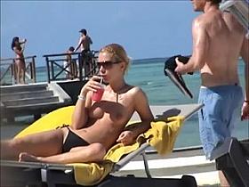 incredible new russian couple wife beach punta cana