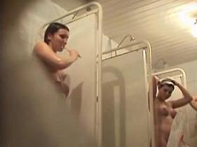 Spy shower cam voyeuring natural amateur titties