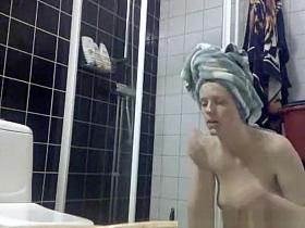 Spying friend taking shower