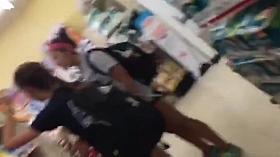 Candid College Teen Booty at the store
