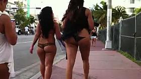 latinas in miami florida walking in thong string -voyeur ass