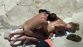 Super Hot Mom Spied at the Beach Doing Naked Sunbathing
