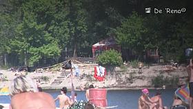 Beach spy cam voyeuring the naked couple of lovers