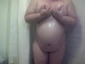 Fat BBW Ex Girlfriend taking a shower
