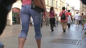 Incredibly tot teen asses in tight jeans