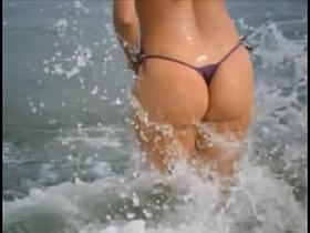 Amateur wife hot thong scene on the beach