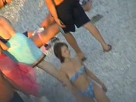 Beach nudist girls providing with the real heat under sun