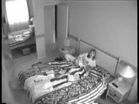 Voyeur - LivingRoom Masturbation caught on bed