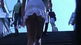 White skirt bitch is so fabulously looking in the vid