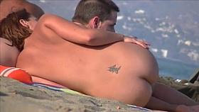 Nice ass, flat top at the nude beach 02