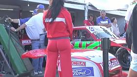 Brazilian ass in tights at the race track