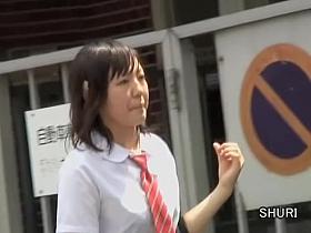 Asian schoolgirl quick public sharking 
