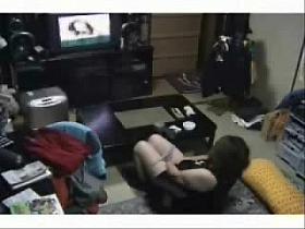 Hidden cam caught my mom masturbating in living room