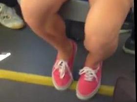 Pink panties in bus
