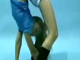 Stunningly flexible girl bends her body in wild ways