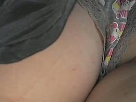 Real young college blonde upskirt vid