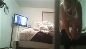 REAL Hidden Cam! Young Blonde Kasey changing before bed