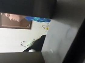 Voyeur spies a guy fucking a tiny chick