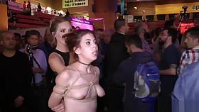 Sex expo public fuck of brunette