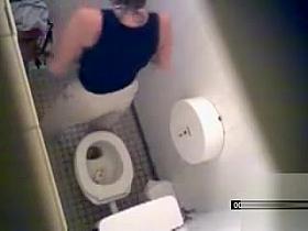 Hidden cam compilation of women urinating in the public WC