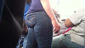 Candid Latina Booty on NYC Bus 3