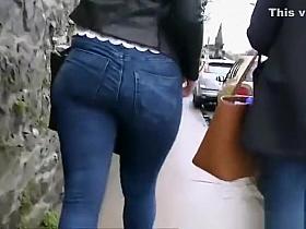 Teen wearing tight jeans pants