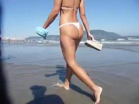Nice Ass Walking on the Beach