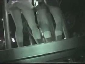 My night upskirt video of dancer girls in a party cage above