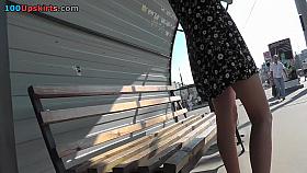Athletic ass in the one of the best upskirt video
