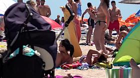 Sexy Topless Bikini teens beach Voyeur Spy HD Cam Video