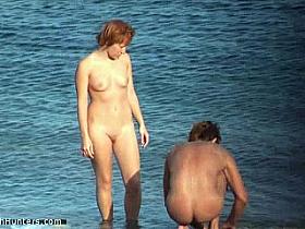 Double beach nudity