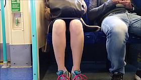 Morning Upskirt on Train
