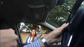Flash jerking off while pretty girl gives me directions