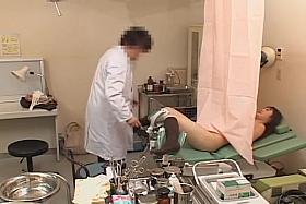 Japanese gyno taking the sample of a vixen.s squirt