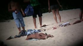 My own beach voyeur video of nude hot girls sunbathing