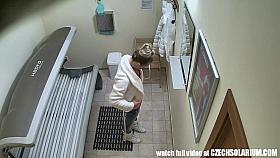 Hidden Camera in Public Tanning Couch