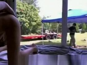 She Masturbate in Front of Window