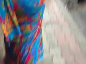 wide open blouse back of Nepali Aunty