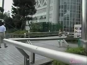 Public sharking video showing a hot Japanese chick