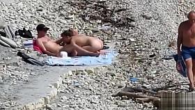 Couple Fucked On A Public Beach While As People Walked Near
