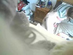 My mum masturbating caught by hidden cam on the closet