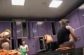 Hidden cam in locker room films female bodies